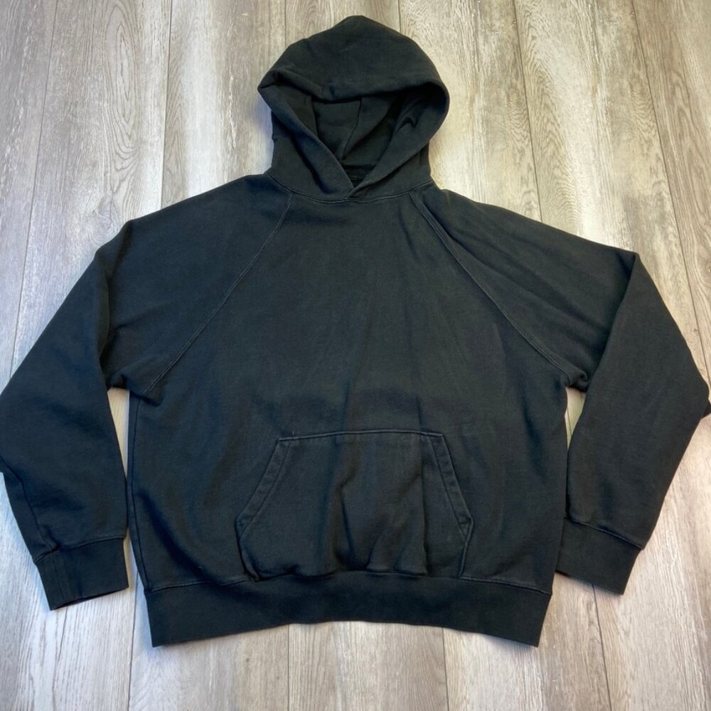 Fear Of God Essentials Hoodie Mens Medium Black Pullover Hooded FOG Men *